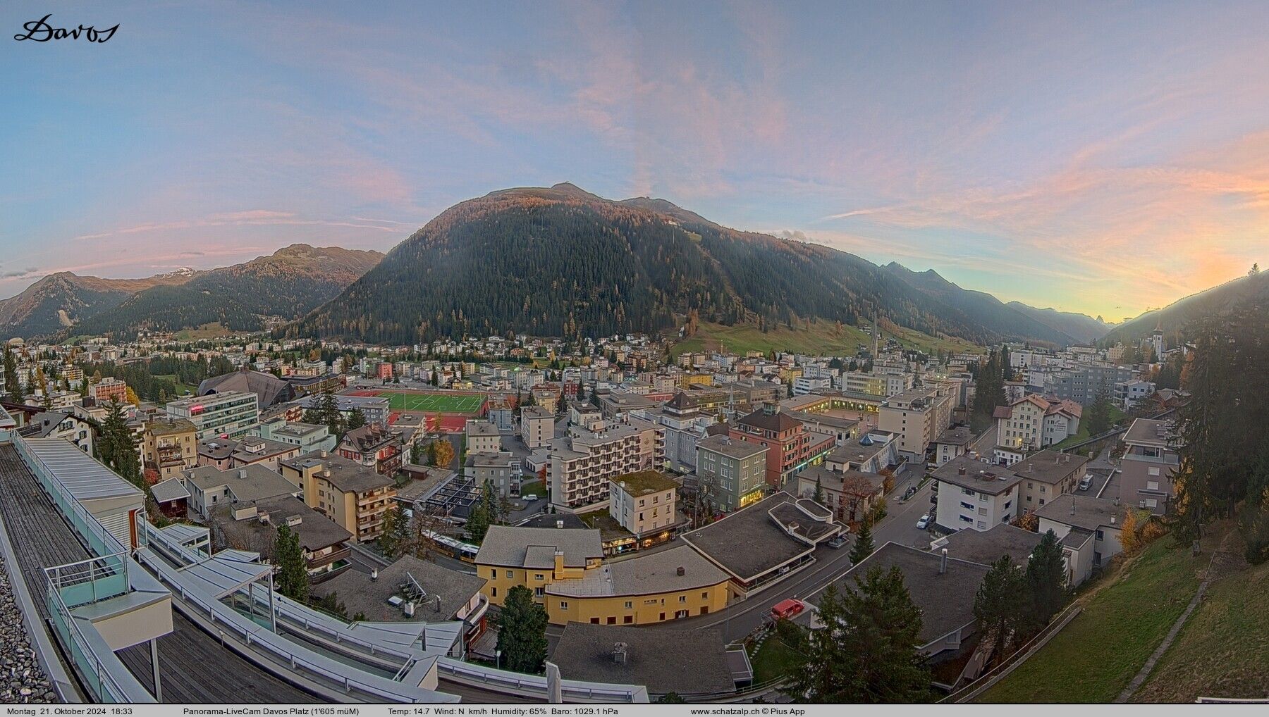 Davos: 180° Panorama mit Jakobshorn