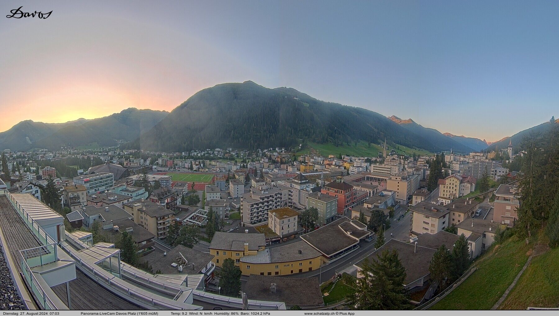 Davos: 180° Panorama mit Jakobshorn