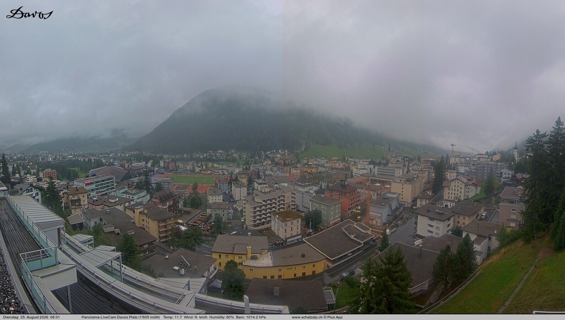 Davos: 180° Panorama mit Jakobshorn