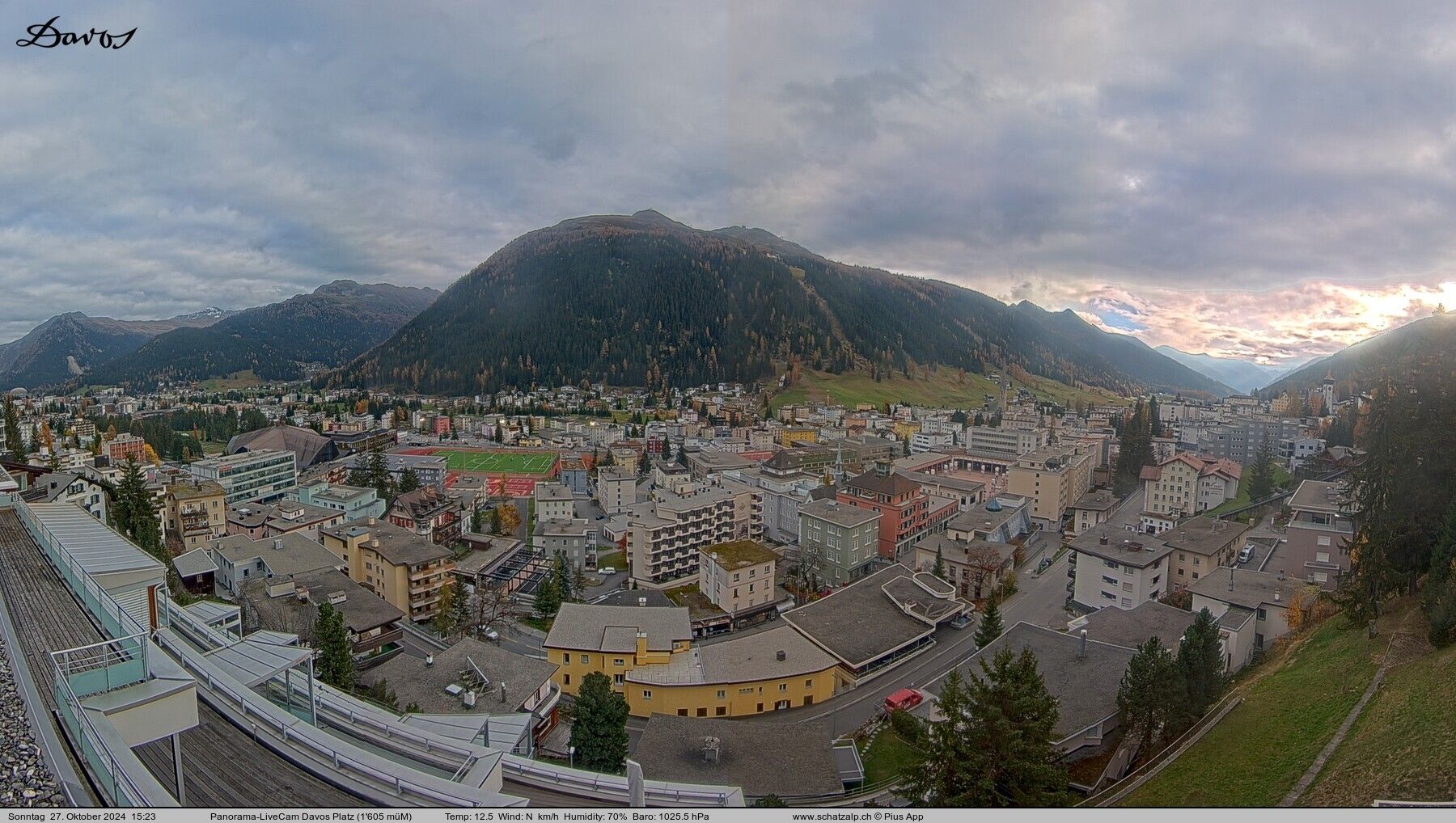 Davos: 180° Panorama mit Jakobshorn