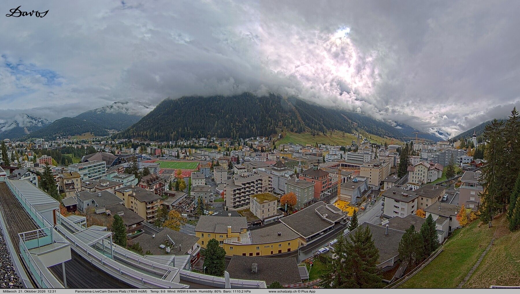 Davos: 180° Panorama mit Jakobshorn