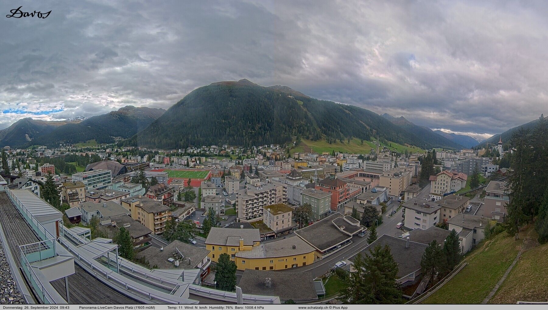 Davos: 180° Panorama mit Jakobshorn