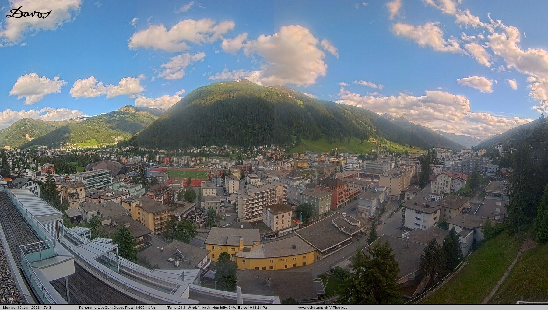 Davos: 180° Panorama mit Jakobshorn