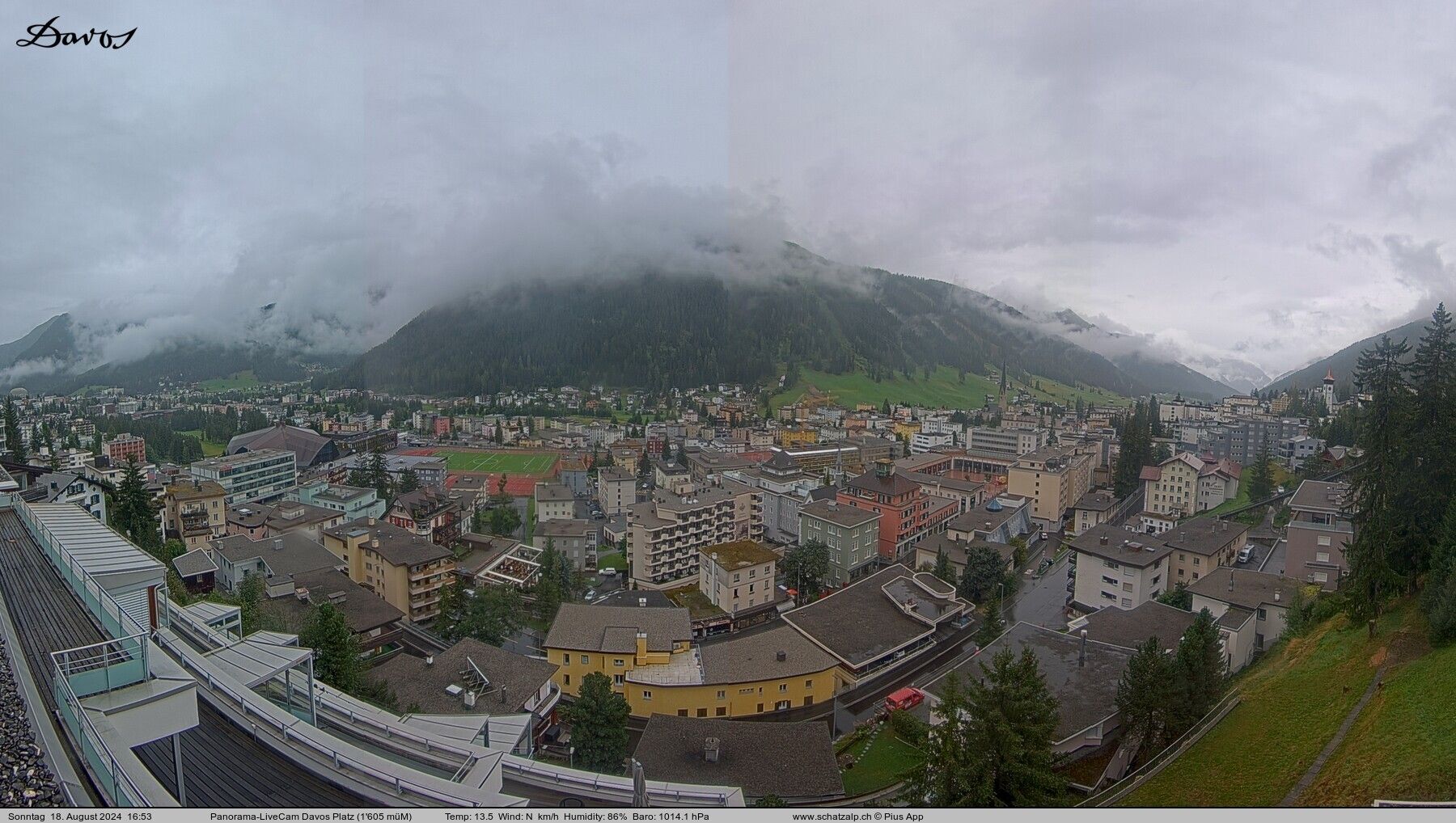 Davos: 180° Panorama mit Jakobshorn