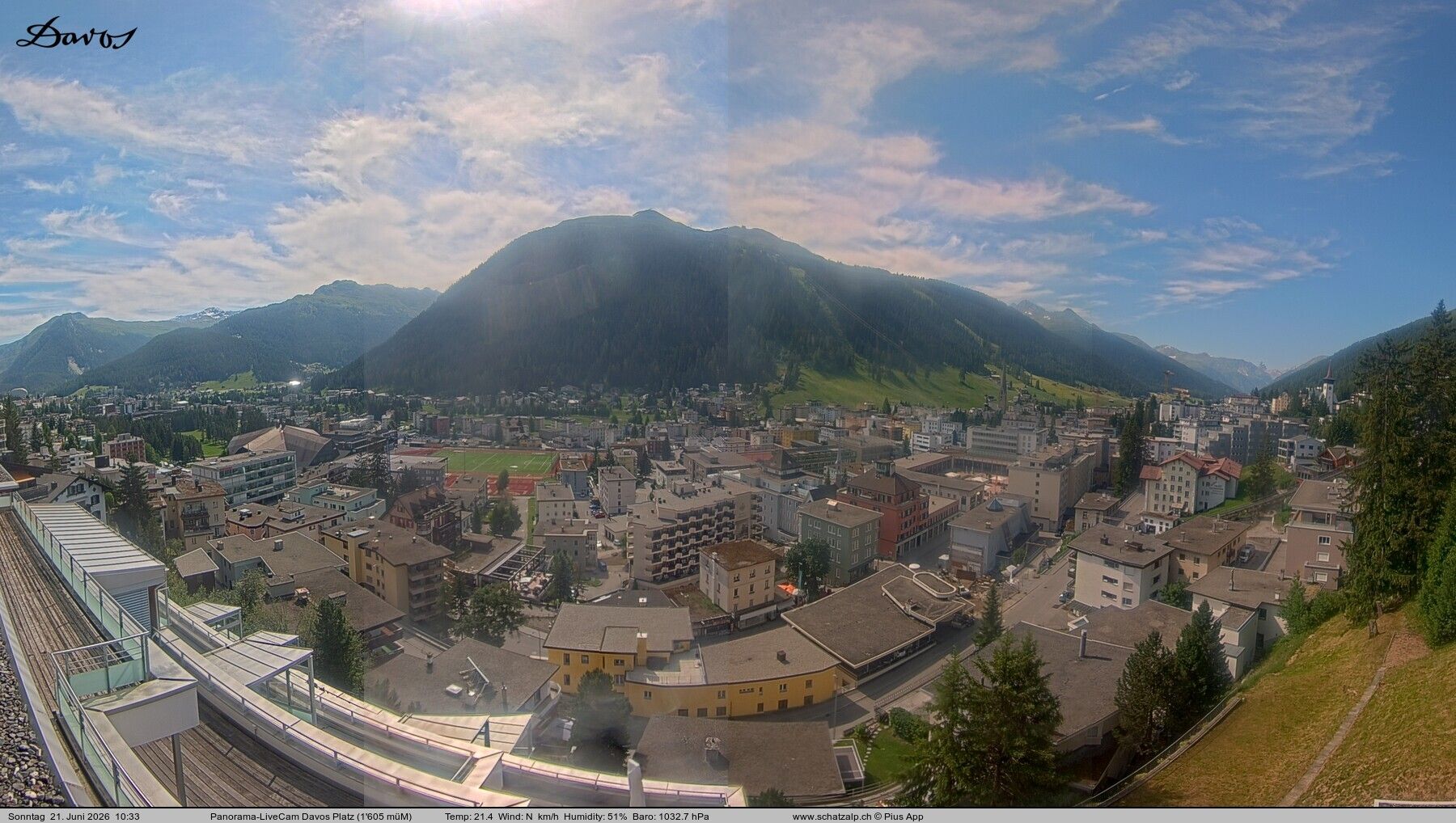 Davos: 180° Panorama mit Jakobshorn