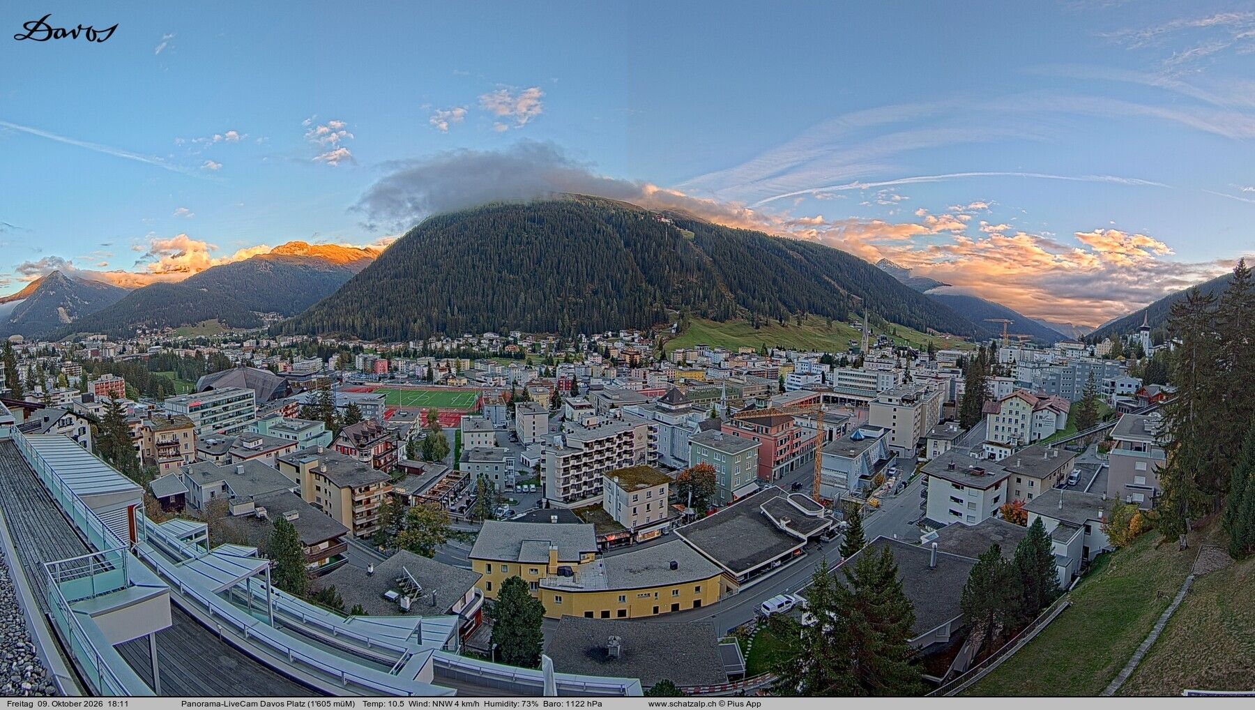 Davos: 180° Panorama mit Jakobshorn