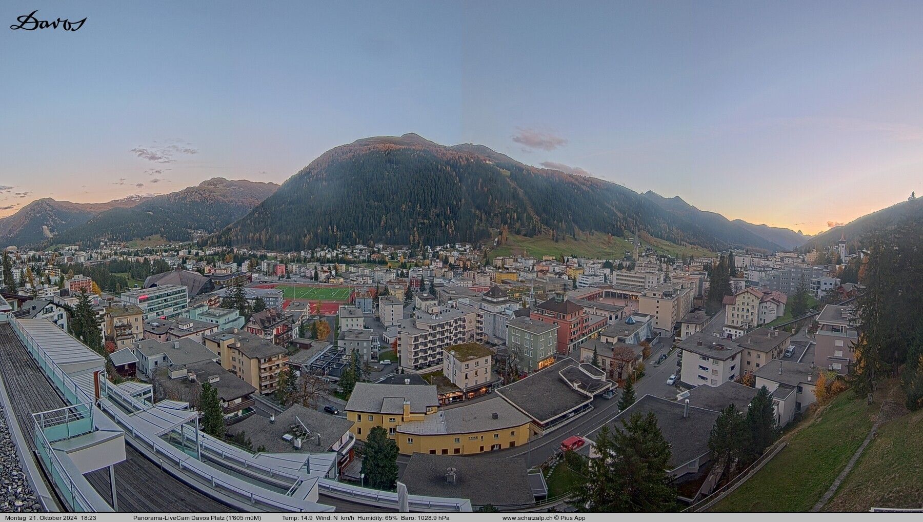 Davos: 180° Panorama mit Jakobshorn