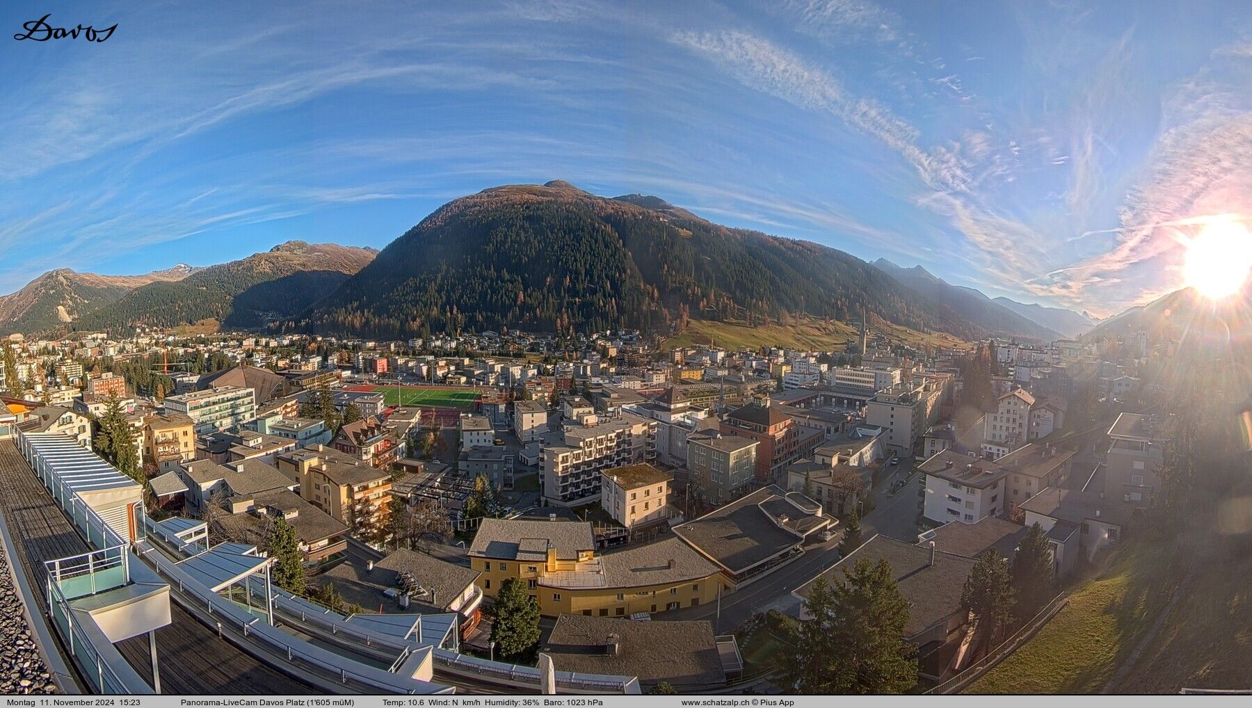 Davos: 180° Panorama mit Jakobshorn