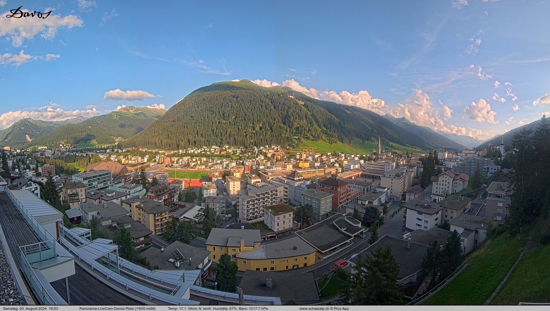 Davos: 180° Panorama mit Jakobshorn