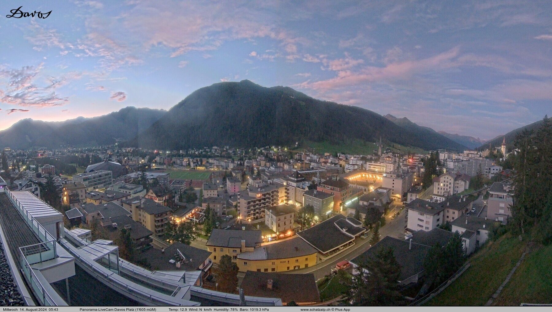 Davos: 180° Panorama mit Jakobshorn