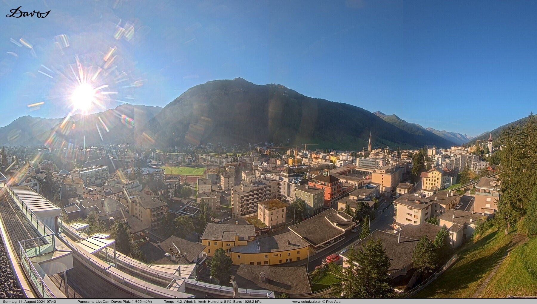 Davos: 180° Panorama mit Jakobshorn