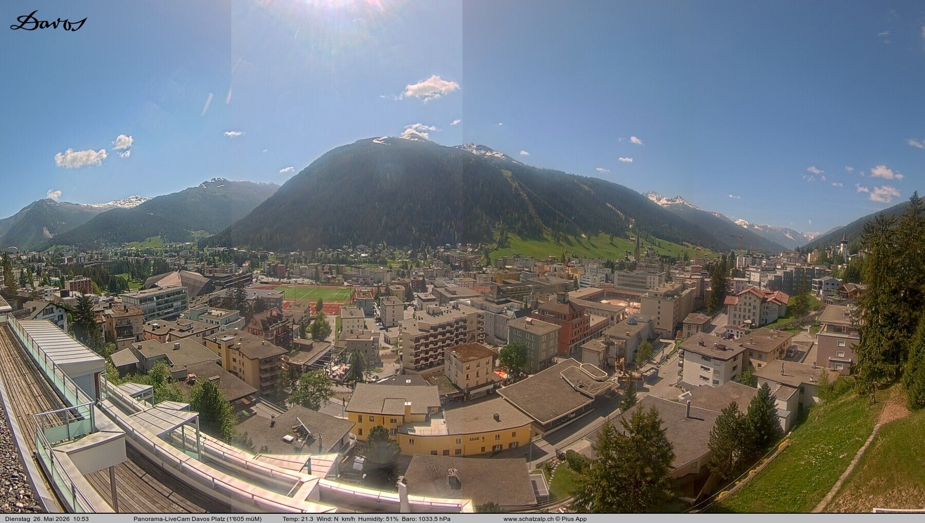 Davos: 180° Panorama mit Jakobshorn