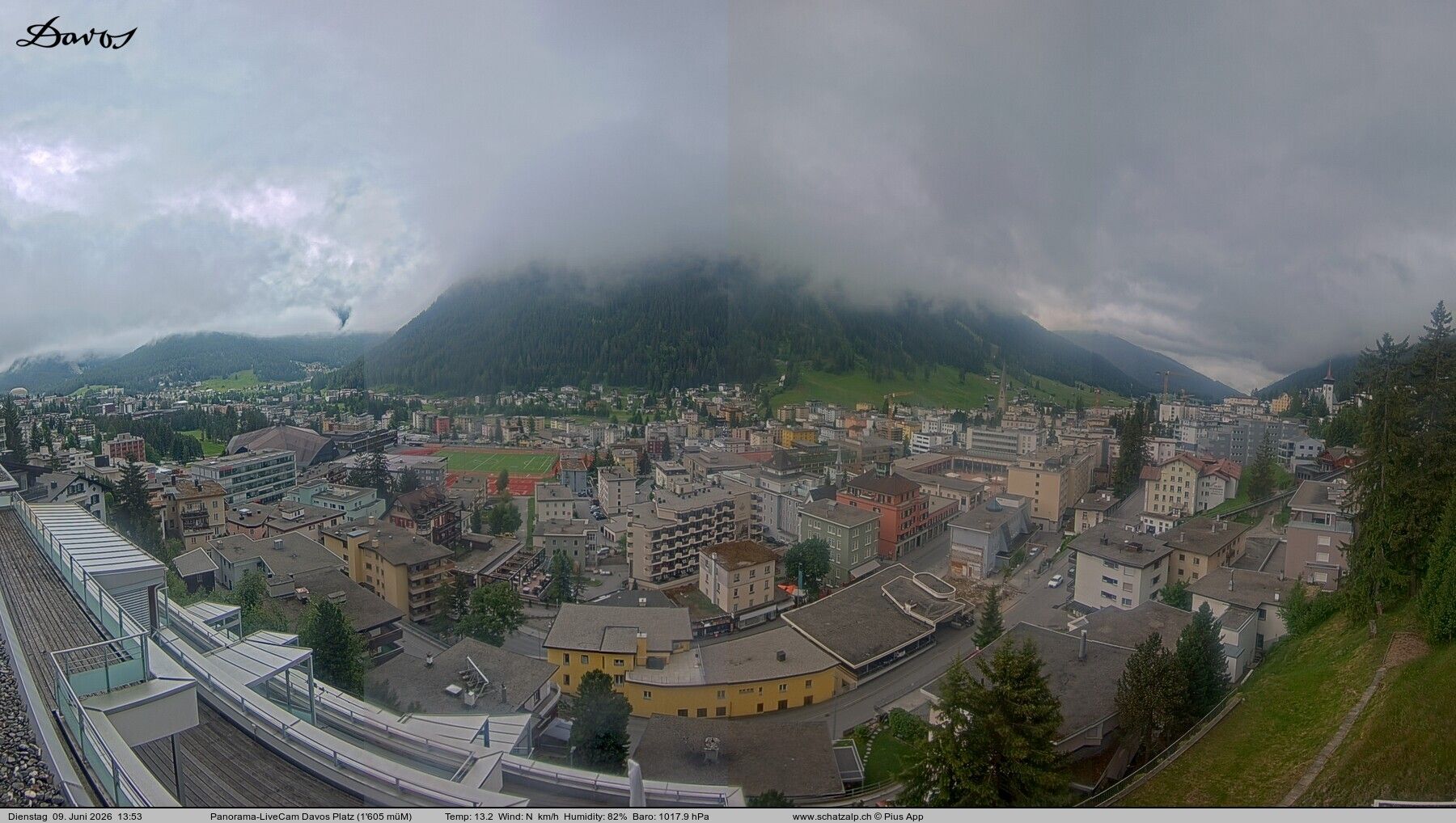 Davos: 180° Panorama mit Jakobshorn