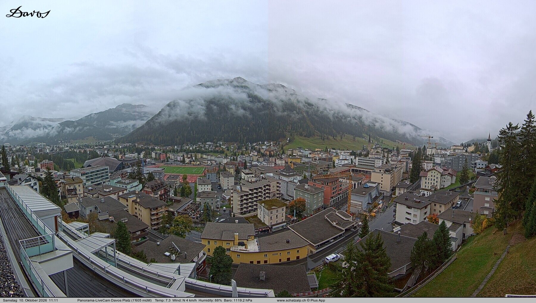 Davos: 180° Panorama mit Jakobshorn