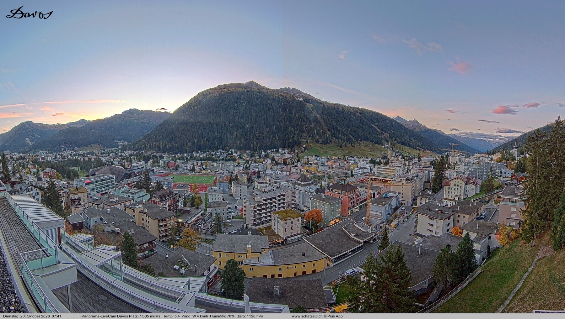 Davos: 180° Panorama mit Jakobshorn