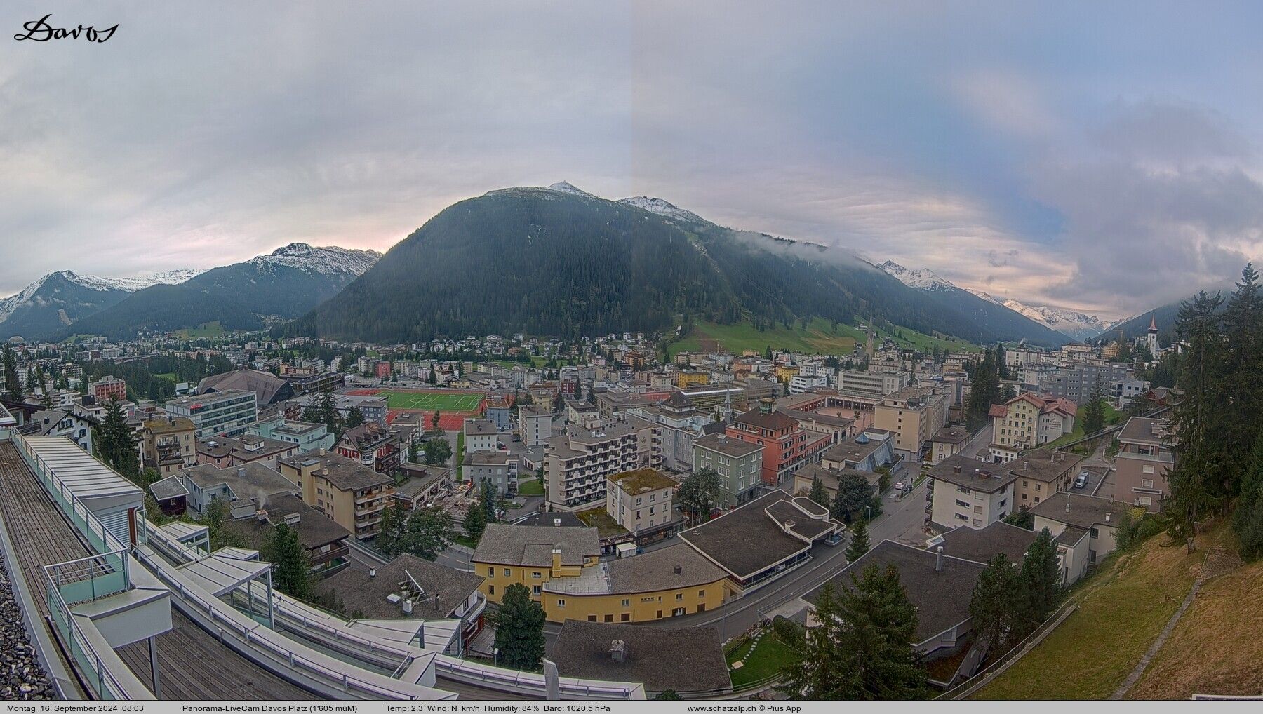 Davos: 180° Panorama mit Jakobshorn