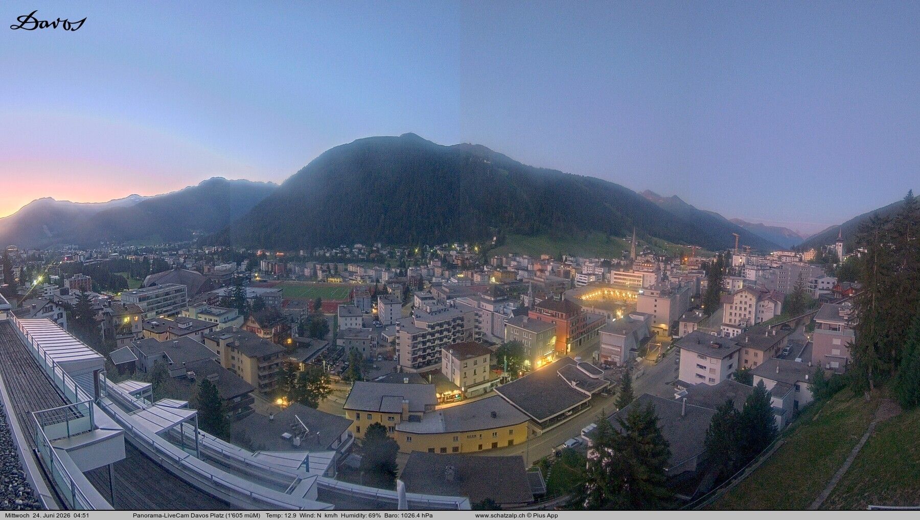 Davos: 180° Panorama mit Jakobshorn