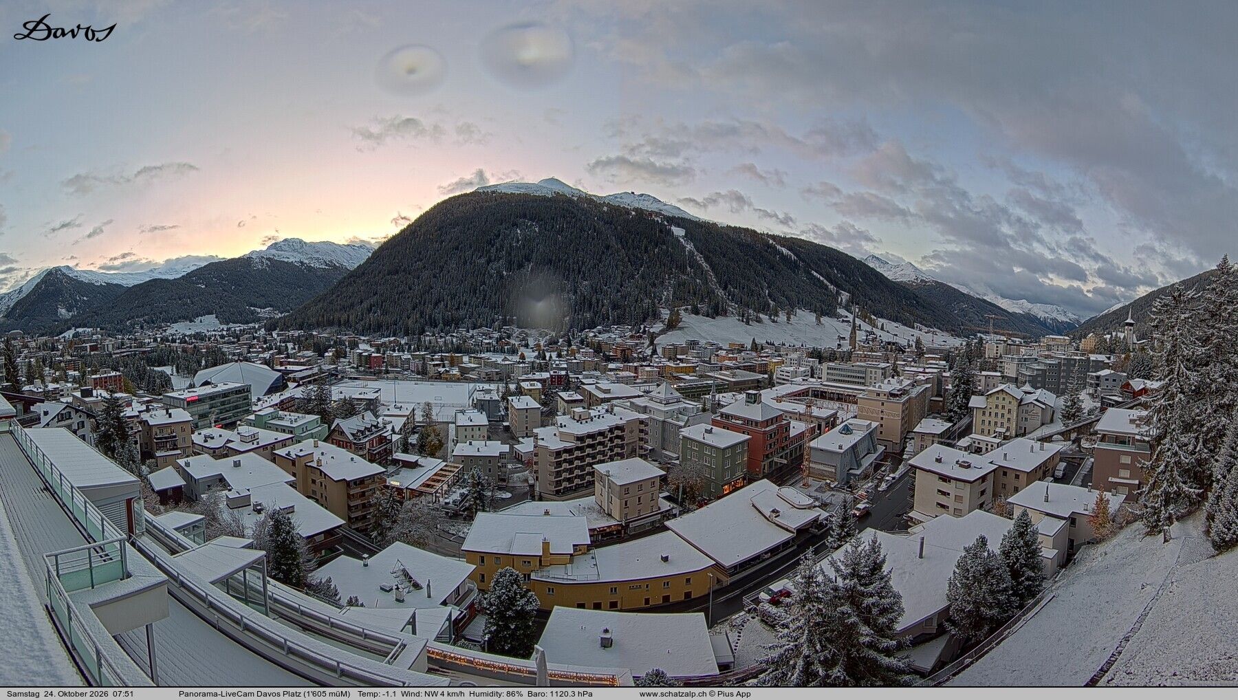 Davos: 180° Panorama mit Jakobshorn