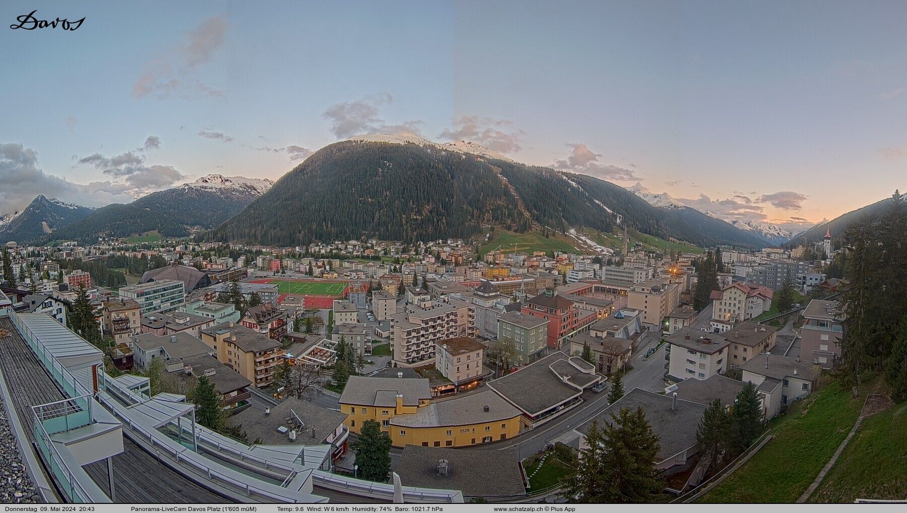 Davos: ° Panorama mit Jakobshorn