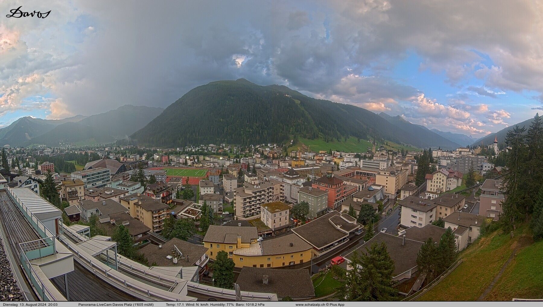 Davos: 180° Panorama mit Jakobshorn