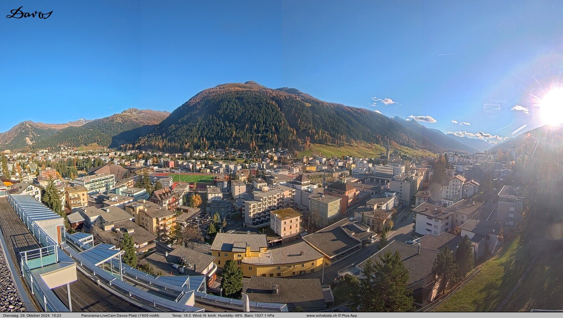 Davos: 180° Panorama mit Jakobshorn