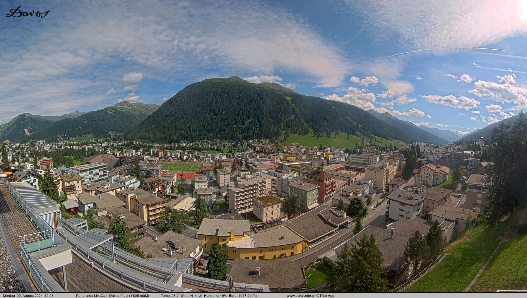 Davos: 180° Panorama mit Jakobshorn