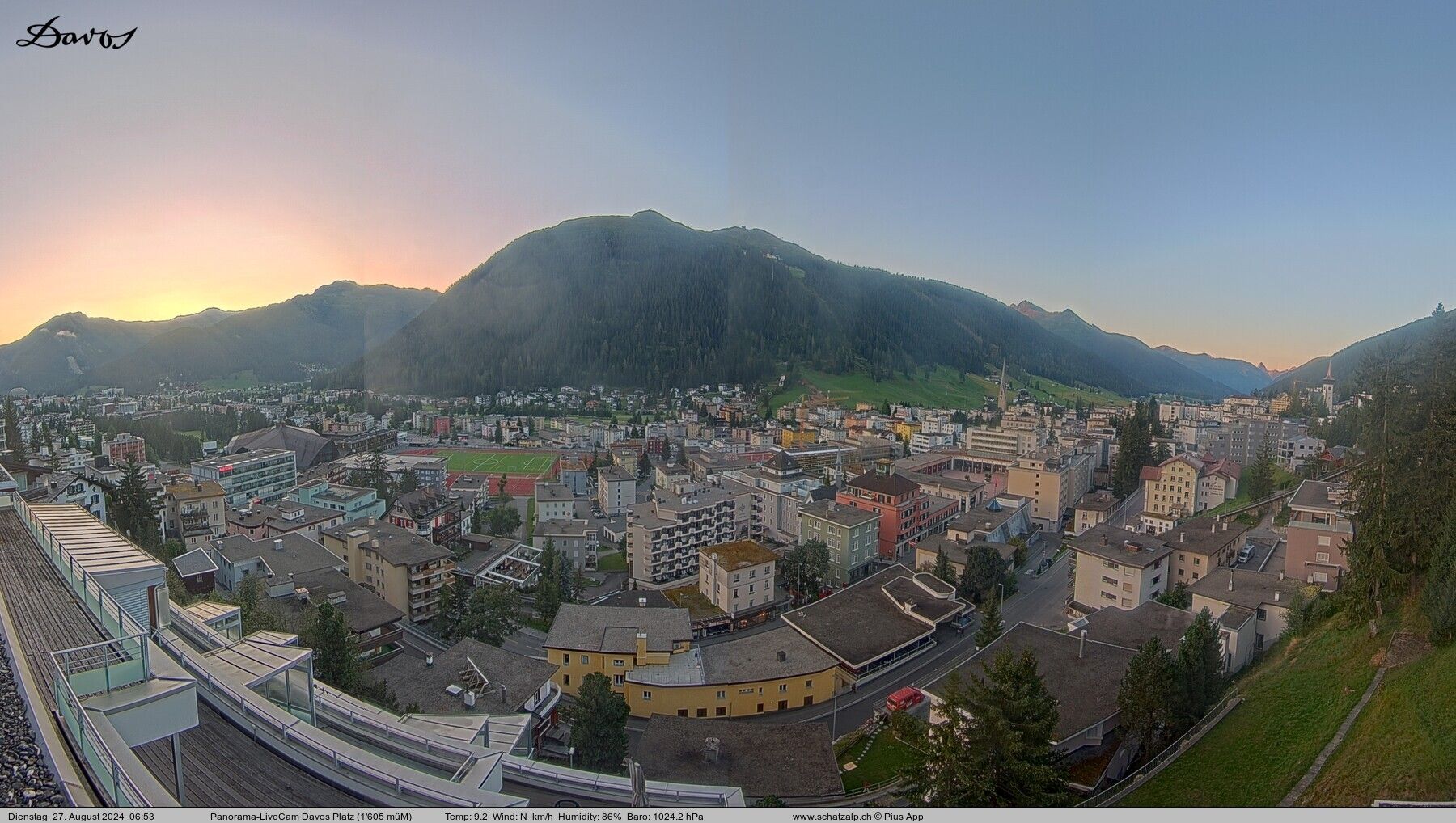 Davos: 180° Panorama mit Jakobshorn