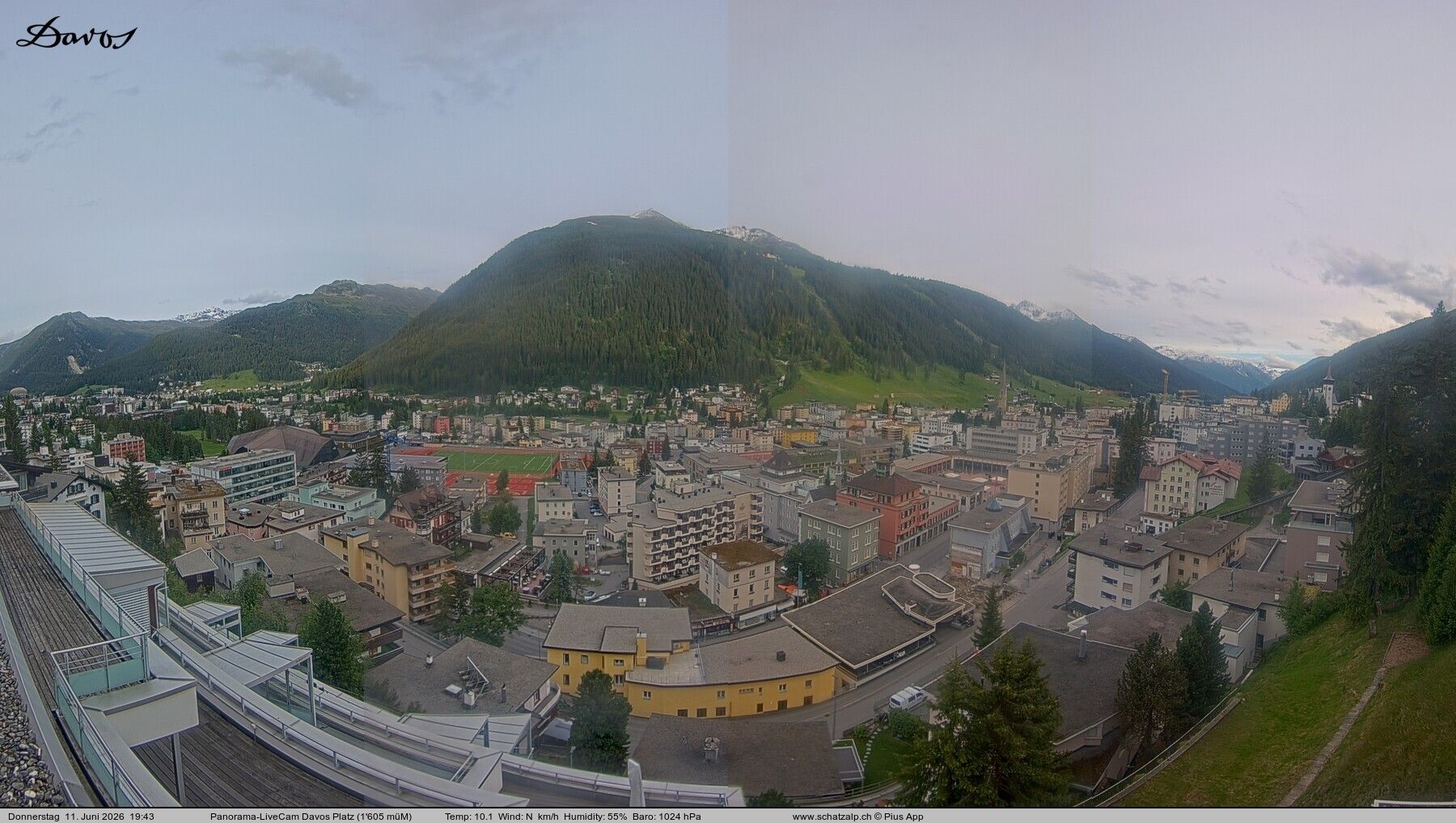 Davos: 180° Panorama mit Jakobshorn
