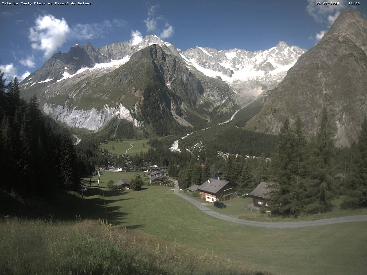 La Fouly › Süd-West: Glacier de l'A Neuve - Mont Dolent - Mont Blanc massif