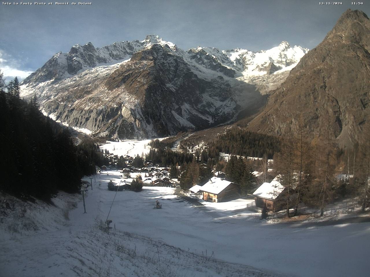 La Fouly › Süd-West: Glacier de l'A Neuve - Mont Dolent - Mont Blanc massif