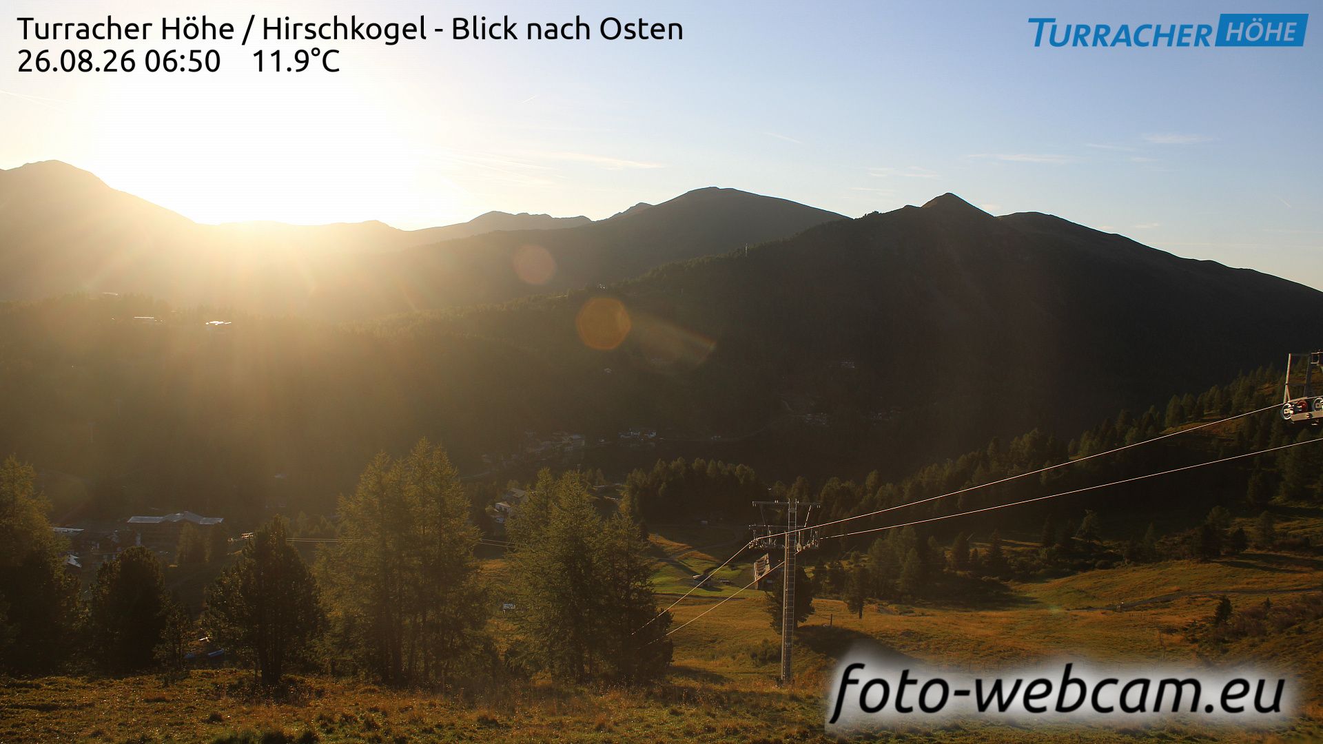 Traffic Cam Stadl-Predlitz: Turracher Höhe - Hirschkogel - Blick nach Osten