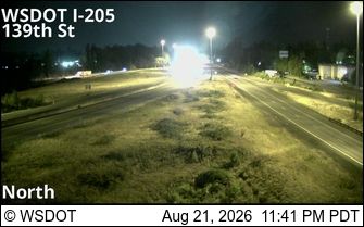 Traffic Cam Battle Ground: I-205 at MP 37: 139th St