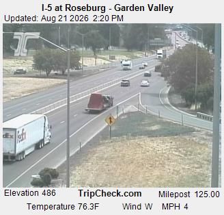 Traffic Cam Sutherlin: I-5 at Roseburg - Garden Valley
