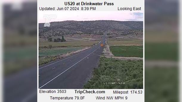 Traffic Cam Drewsey: US20 at Drinkwater Pass