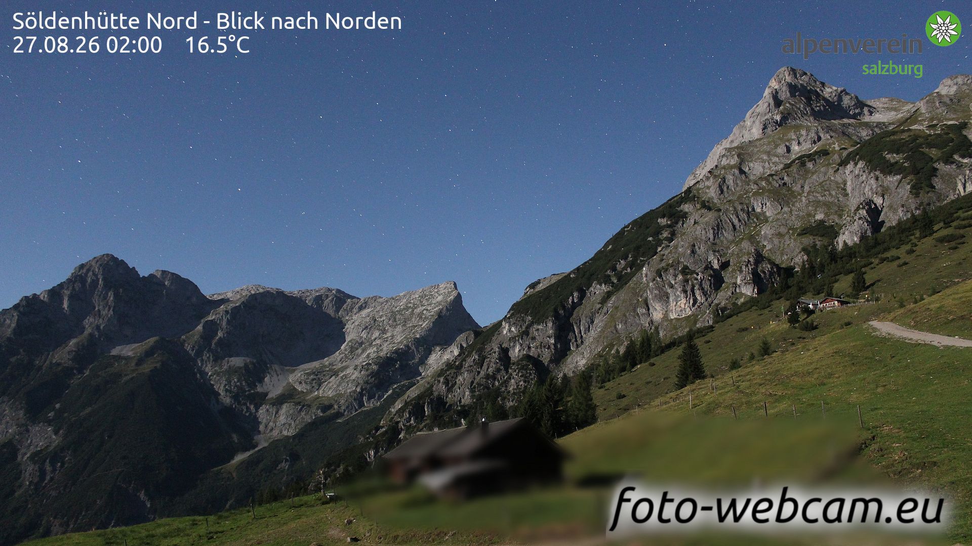 Traffic Cam Werfenweng: Hackelhütte Nord - Blick nach Norden