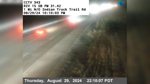 Traffic Cam Terramor › South: I-15 : (343) 1 Mile North of Indian Truck Trail Road