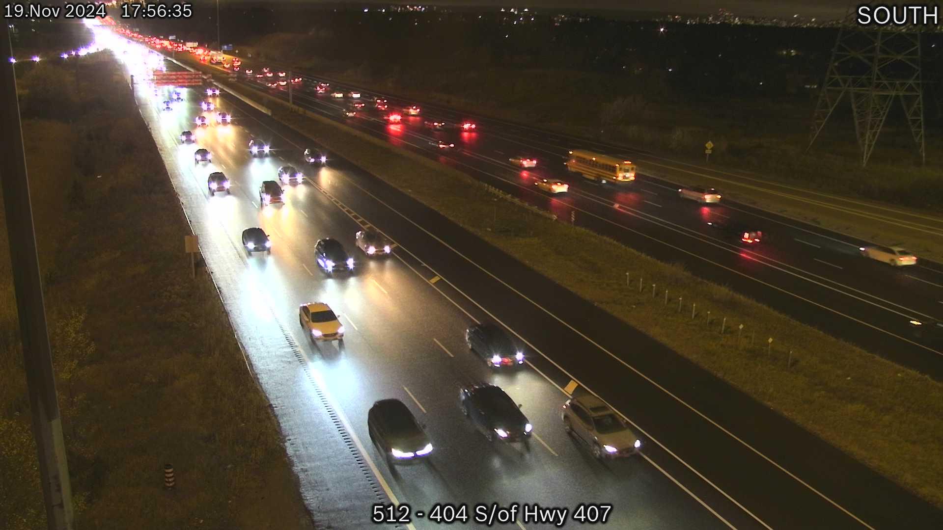 Traffic Cam Markham: Highway 404 Near Highway 407