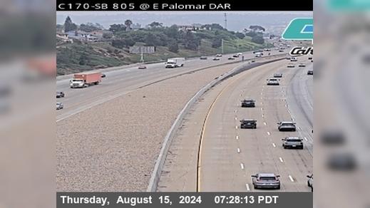 Traffic Cam Chula Vista › North: C142) NB 805 : JSO Telegraph Canyon