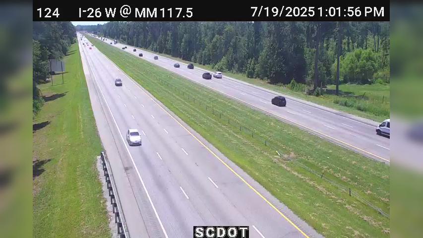 Traffic Cam Dixiana: I-26 W @ MM 117.5