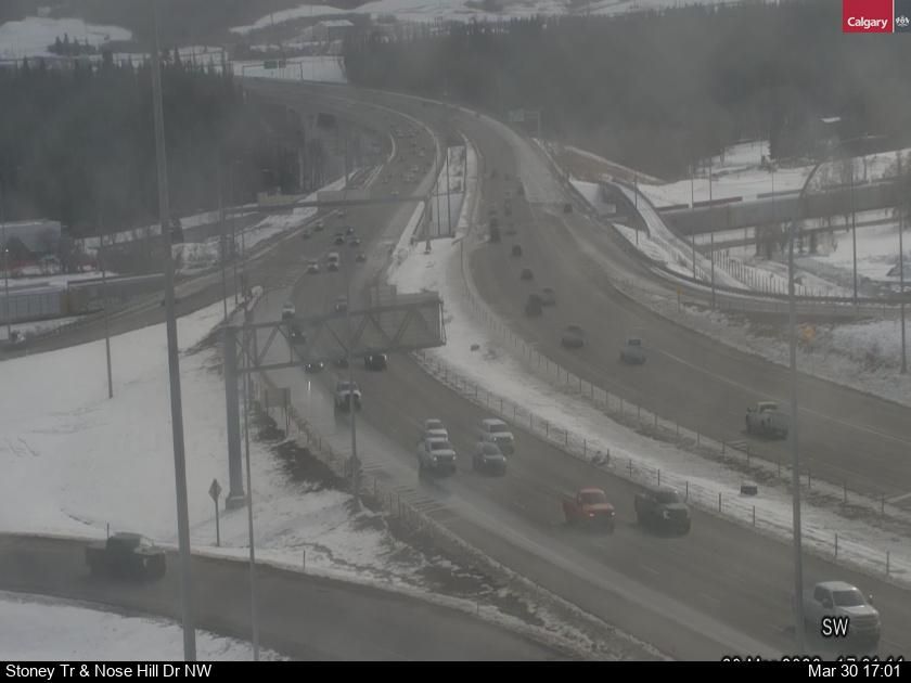 Traffic Cam Scenic Acres: Stoney Trail - Nose Hill Drive NW (W of E INT)