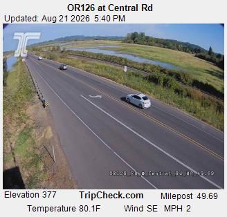 Traffic Cam Fern Ridge Shores: ORE126 at Central Rd