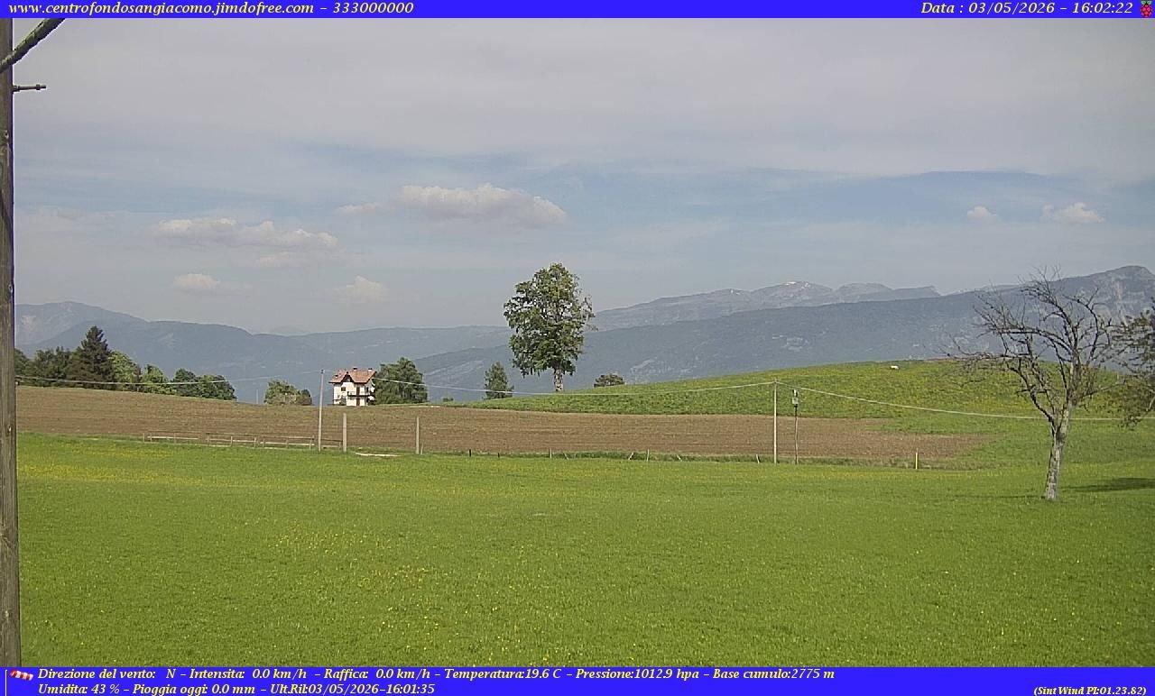 Traffic Cam Brentonico: Centro Fondo San Giacomo