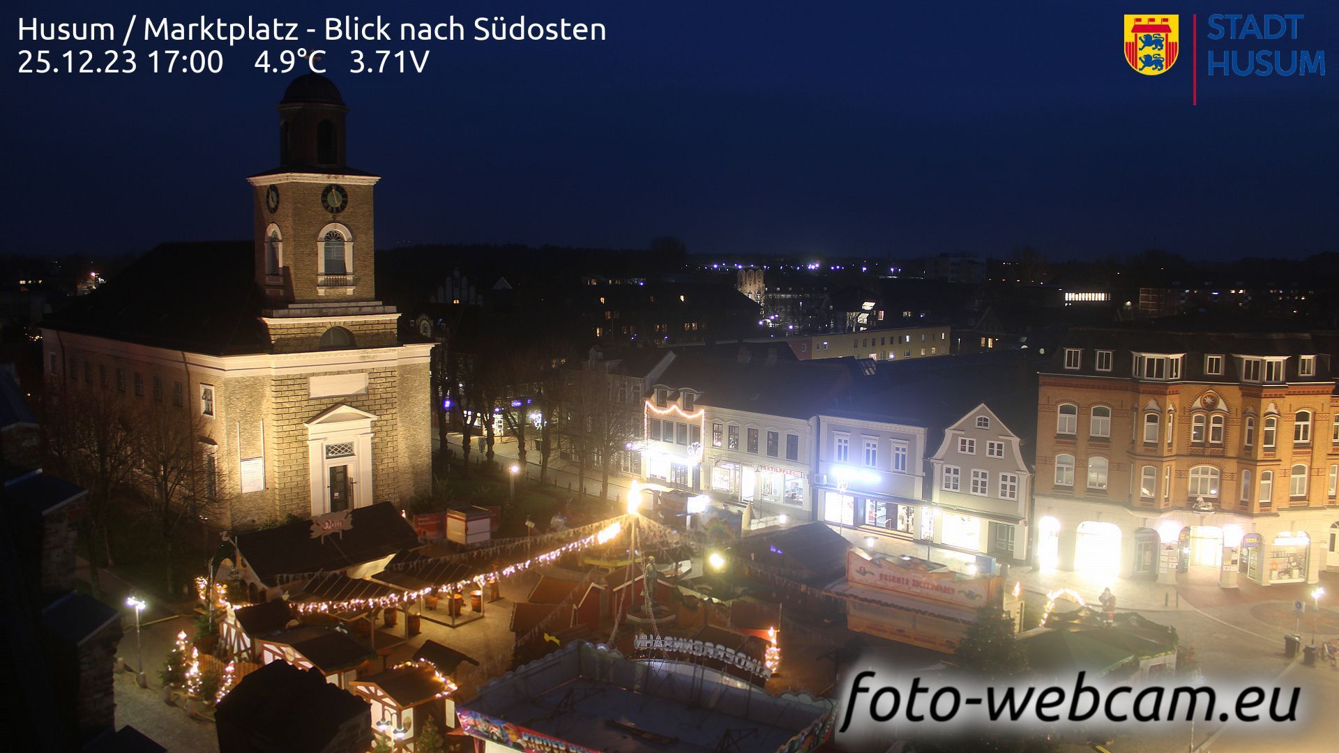 Traffic Cam Zentrum: Husum - Marktplatz - Blick nach Südosten
