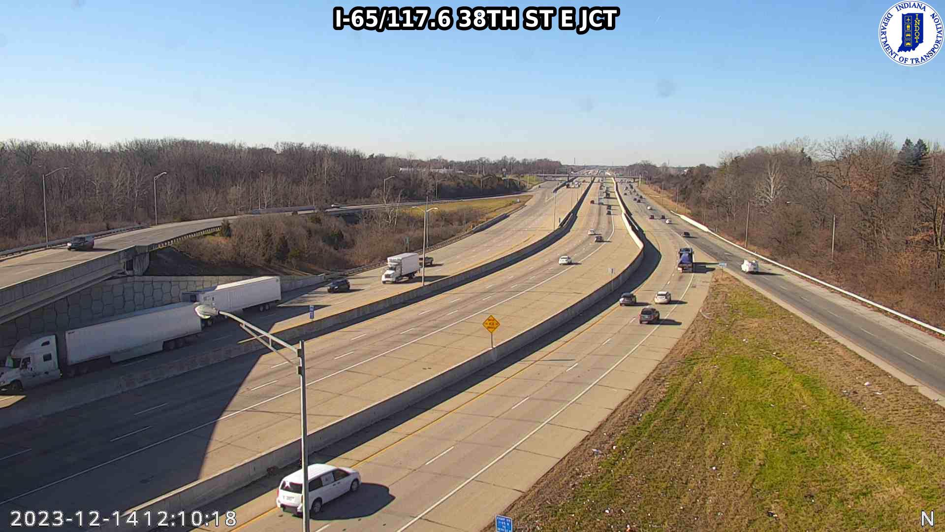 Traffic Cam Indianapolis: I-65: I-65/117.6 38TH ST E JCT