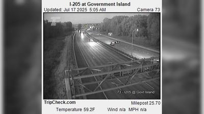 Wood Village: I-205 at Government Island