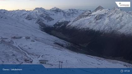 Davos: Platz - Jakobshorn, Blick Jatzhütte