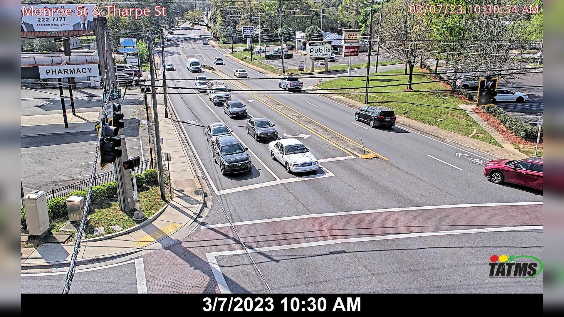 Traffic Cam Tallahassee: Monroe St at Tharpe St