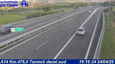 Preview delle webcam di Termoli: A14 Km.476,0 - decel.sud