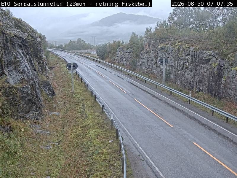 Traffic Cam Lodingen: E10 Sørdalstunnelen (Fiskebøl)