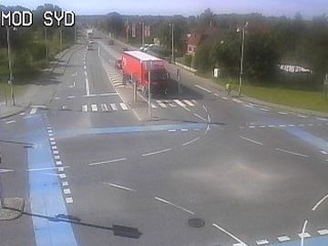 Traffic Cam Kolonihaveforeningen Sdr. Molle: Grenaa, Århusvej Ecke Ringvejen